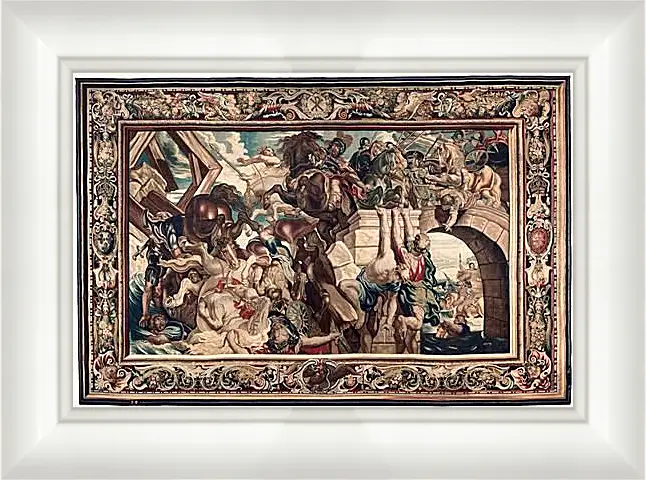 Картина в раме - Tapestry showing the Triumph of Constantine over Maxentius at the Battle of the Milvian Bridg. Питер Пауль Рубенсe