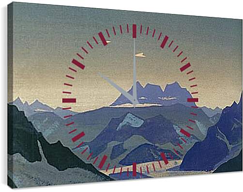 Часы картина - Исток Инда. Рерих Николай