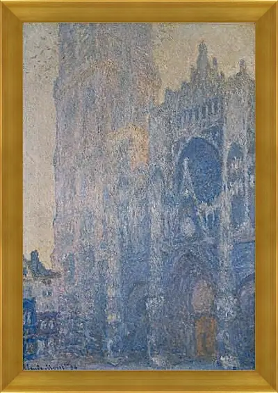 Картина в раме - The Rouen Cathedral. Клод Моне