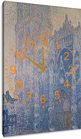 Часы картина - The Rouen Cathedral. Клод Моне