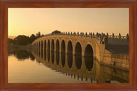 Картина в раме - The Marco Polo Bridge - Мост Марко Поло