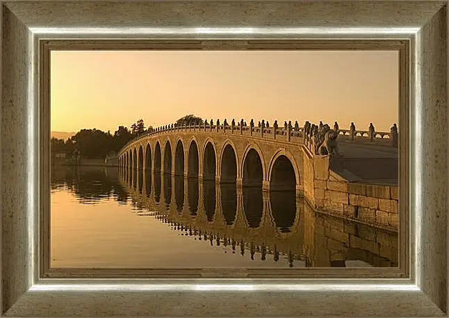 Картина в раме - The Marco Polo Bridge - Мост Марко Поло