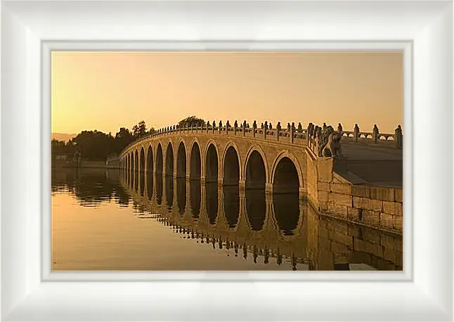 Картина в раме - The Marco Polo Bridge - Мост Марко Поло