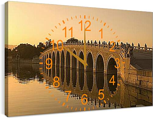 Часы картина - The Marco Polo Bridge - Мост Марко Поло