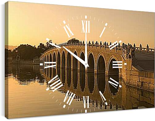 Часы картина - The Marco Polo Bridge - Мост Марко Поло