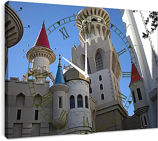 Часы картина - Hotel Excalibur in Las Vegas - Отель Экскалибур в Лас Вегасе