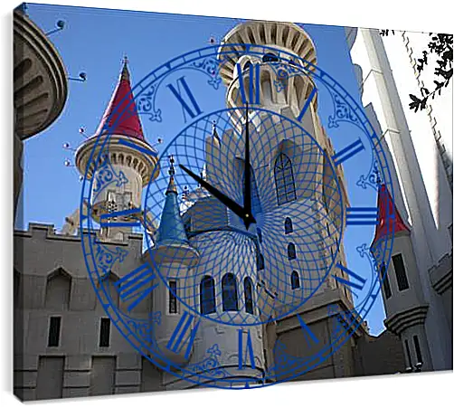 Часы картина - Hotel Excalibur in Las Vegas - Отель Экскалибур в Лас Вегасе