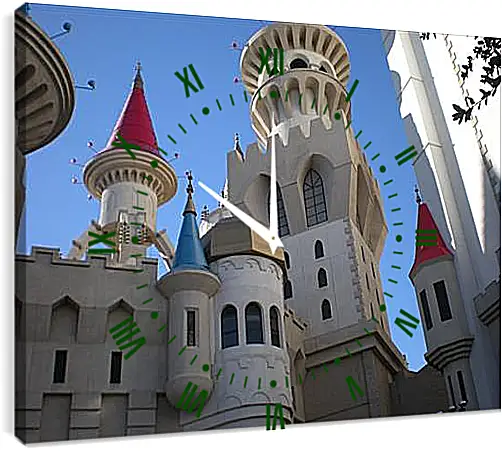 Часы картина - Hotel Excalibur in Las Vegas - Отель Экскалибур в Лас Вегасе