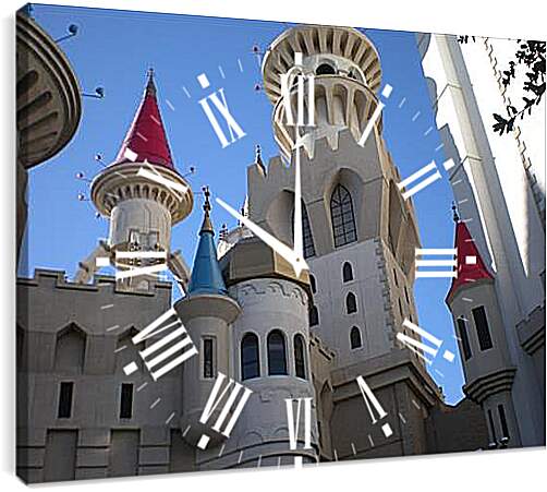 Часы картина - Hotel Excalibur in Las Vegas - Отель Экскалибур в Лас Вегасе