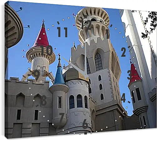 Часы картина - Hotel Excalibur in Las Vegas - Отель Экскалибур в Лас Вегасе