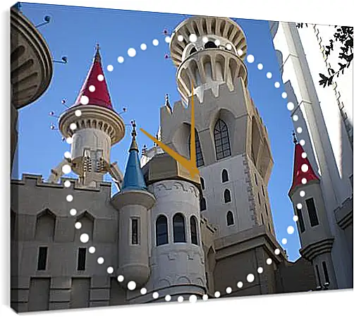 Часы картина - Hotel Excalibur in Las Vegas - Отель Экскалибур в Лас Вегасе