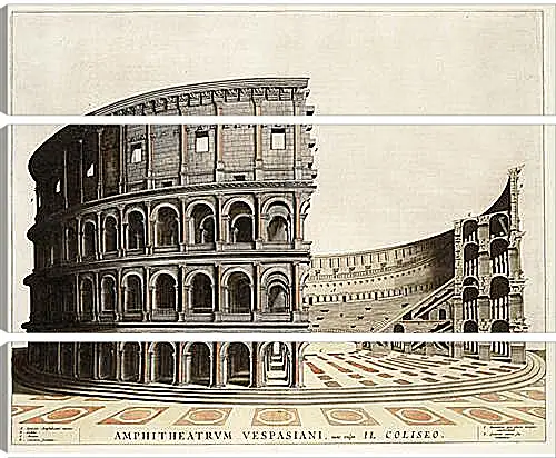 Модульная картина - Колизей в Риме. Италия.