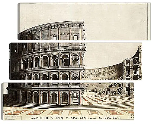 Модульная картина - Колизей в Риме. Италия.