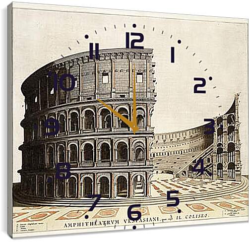 Часы картина - Колизей в Риме. Италия.