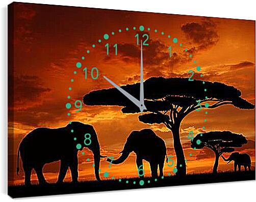 Часы картина - Африка