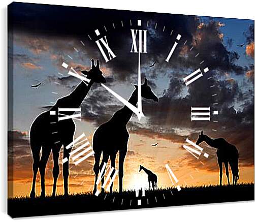 Часы картина - Африка