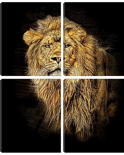Модульная картина - лев