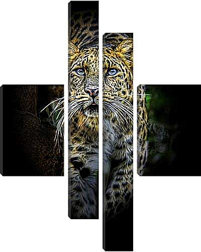 Модульная картина - леопард