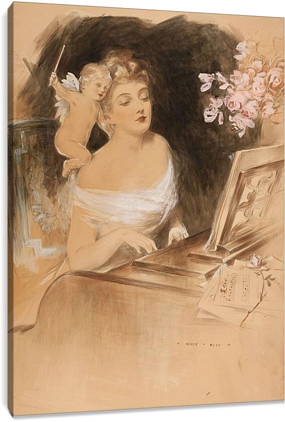 Постер и плакат - Пианистка и ангел