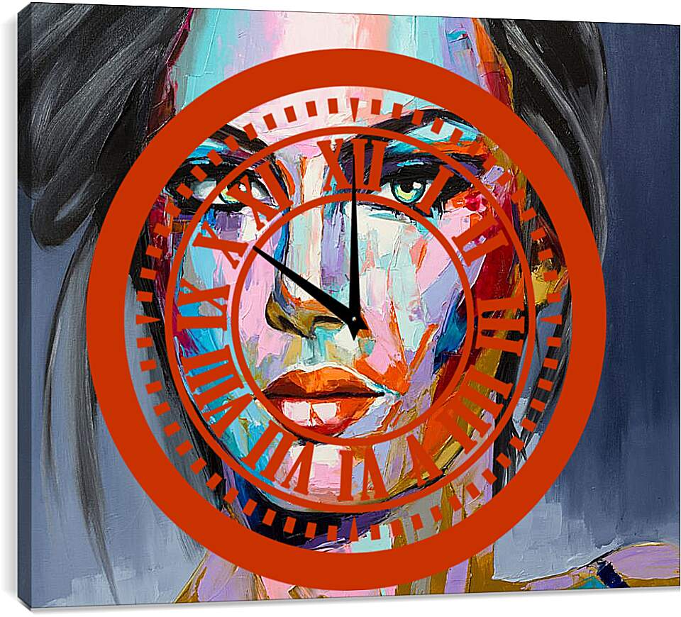 Часы картина - Лицо девушки АРТ