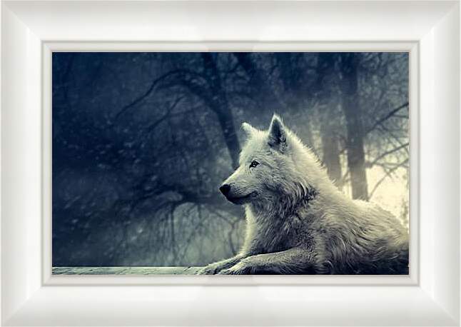 Картина в раме - wolf - волк