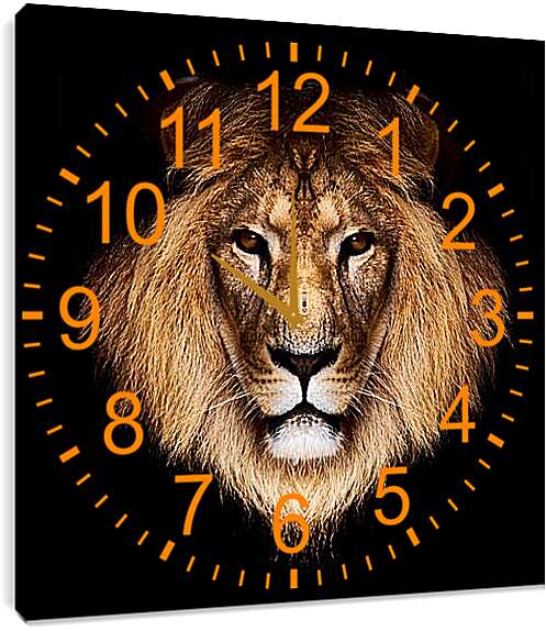 Часы картина - лев