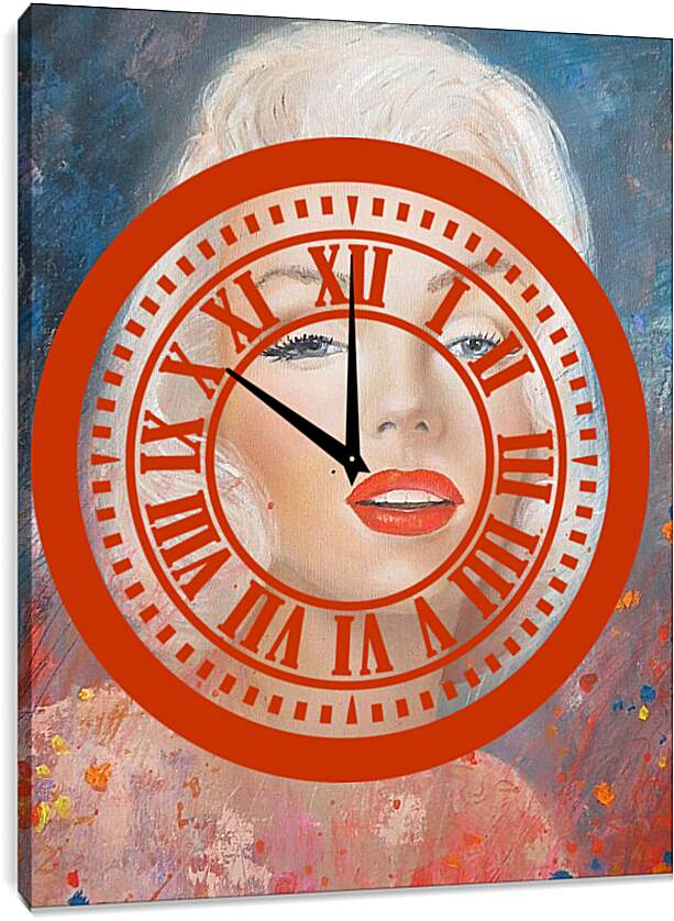 Часы картина - Мэрилин Монро (Мерлин Монро)