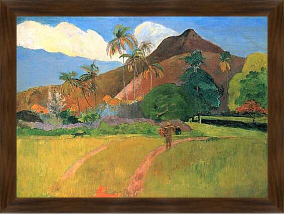 Картина в раме - Montagnes tahitiennes. Поль Гоген