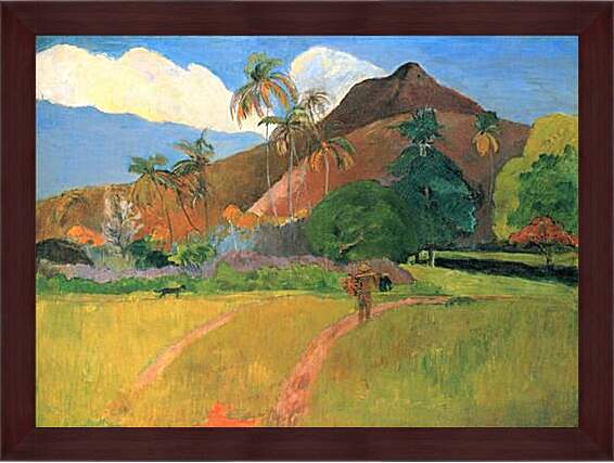 Картина в раме - Montagnes tahitiennes. Поль Гоген
