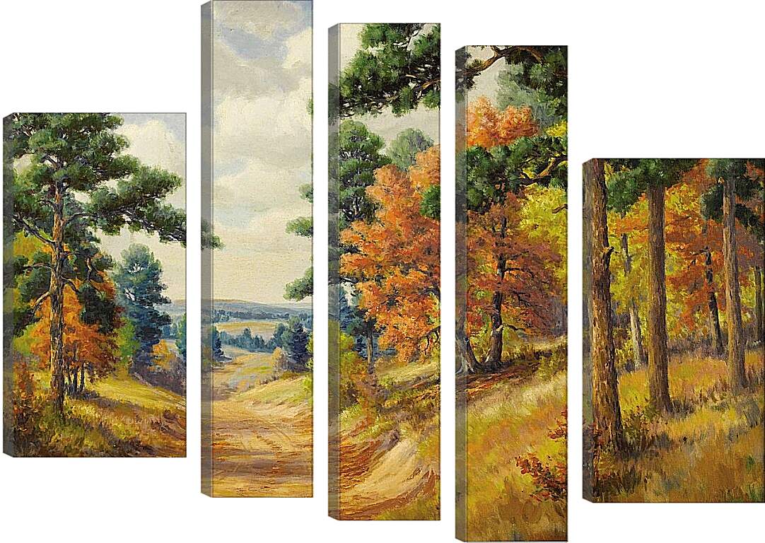 Модульная картина - Лес. Осень
