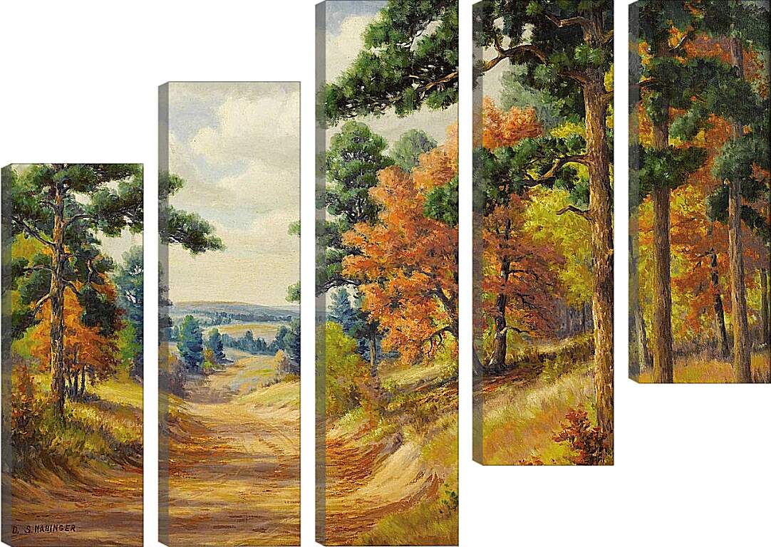 Модульная картина - Лес. Осень