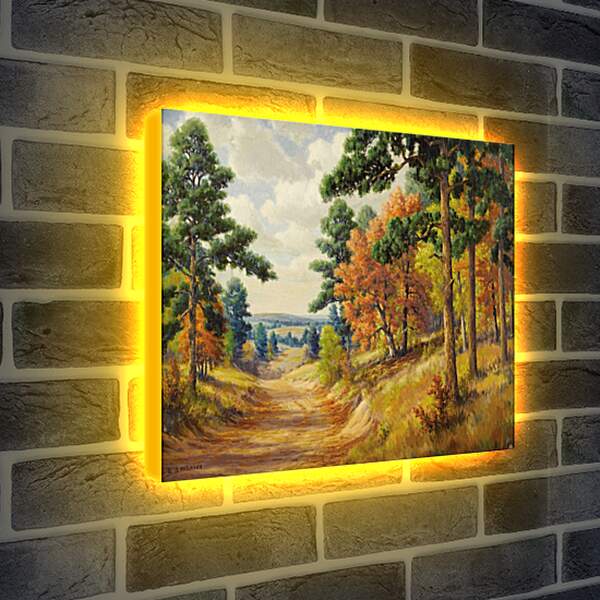 Лайтбокс световая панель - Лес. Осень