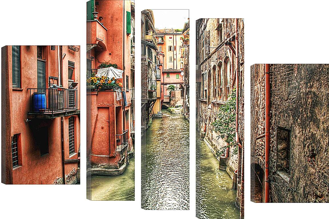 Модульная картина - Маленький канал. Италия.