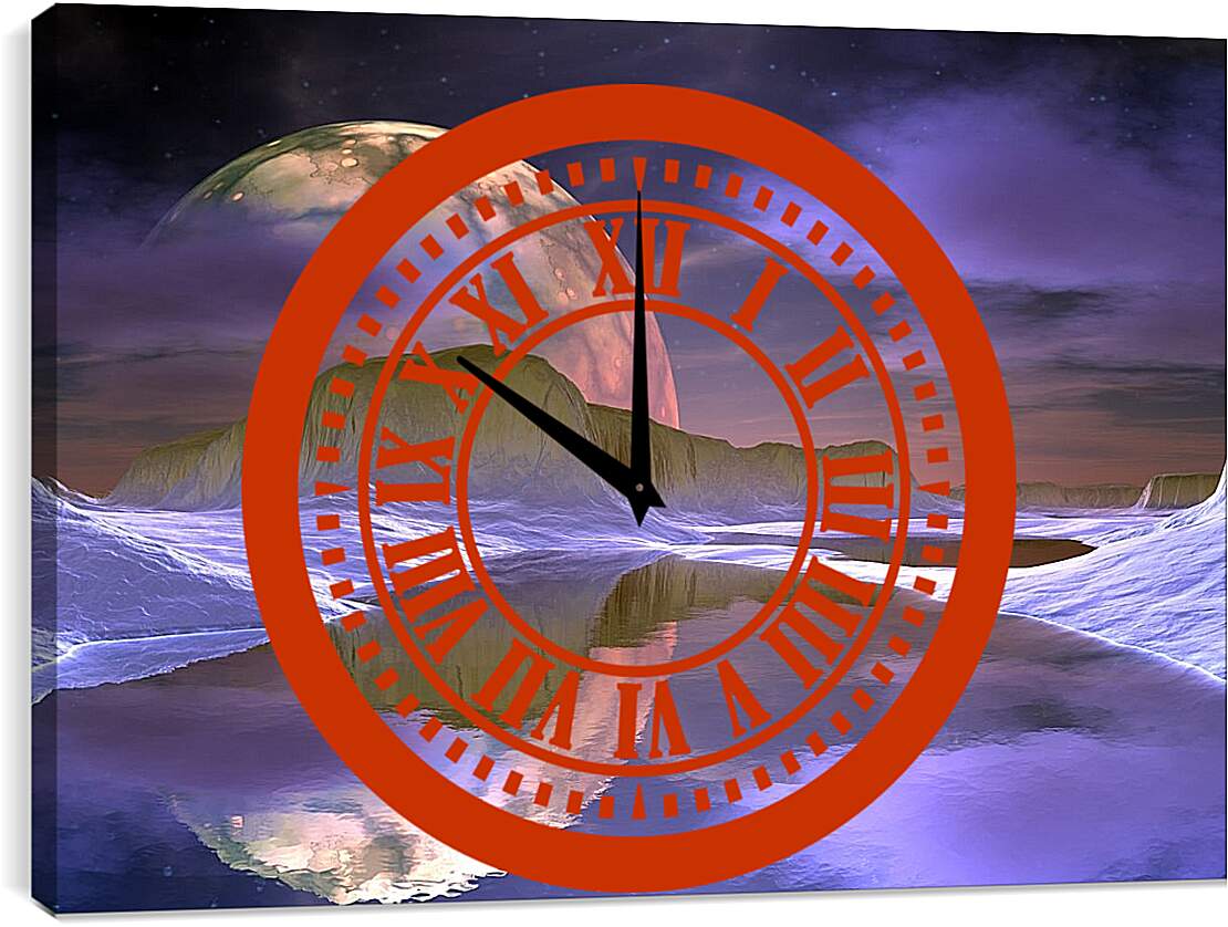 Часы картина - Неизвестная планета