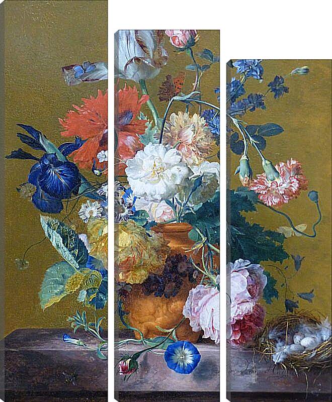 Модульная картина - Букет цветов в вазе. Ян ван Хёйсум