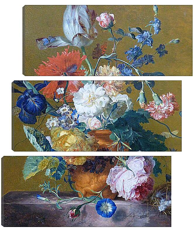 Модульная картина - Букет цветов в вазе. Ян ван Хёйсум