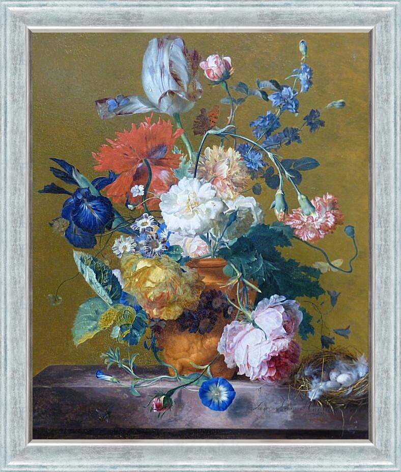 Картина в раме - Букет цветов в вазе. Ян ван Хёйсум