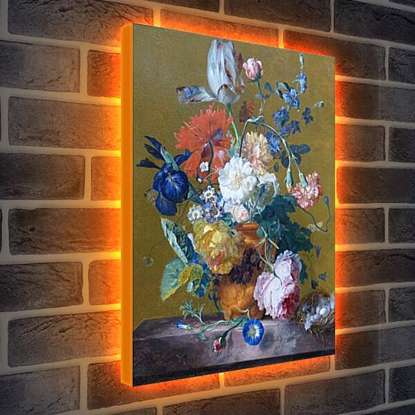 Лайтбокс световая панель - Букет цветов в вазе. Ян ван Хёйсум
