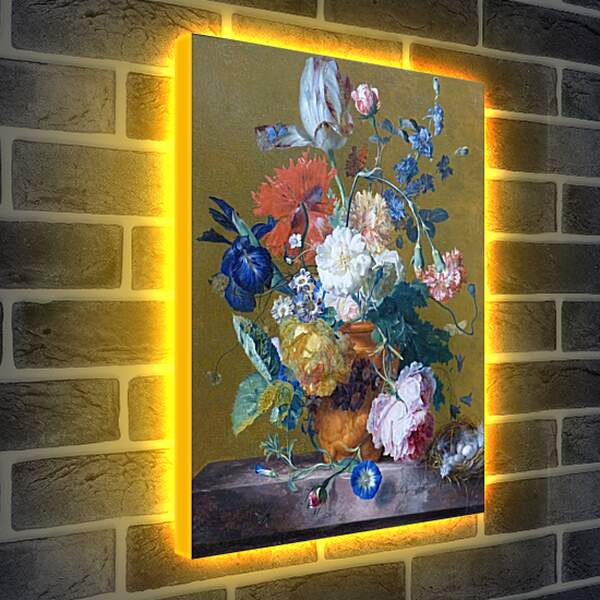 Лайтбокс световая панель - Букет цветов в вазе. Ян ван Хёйсум