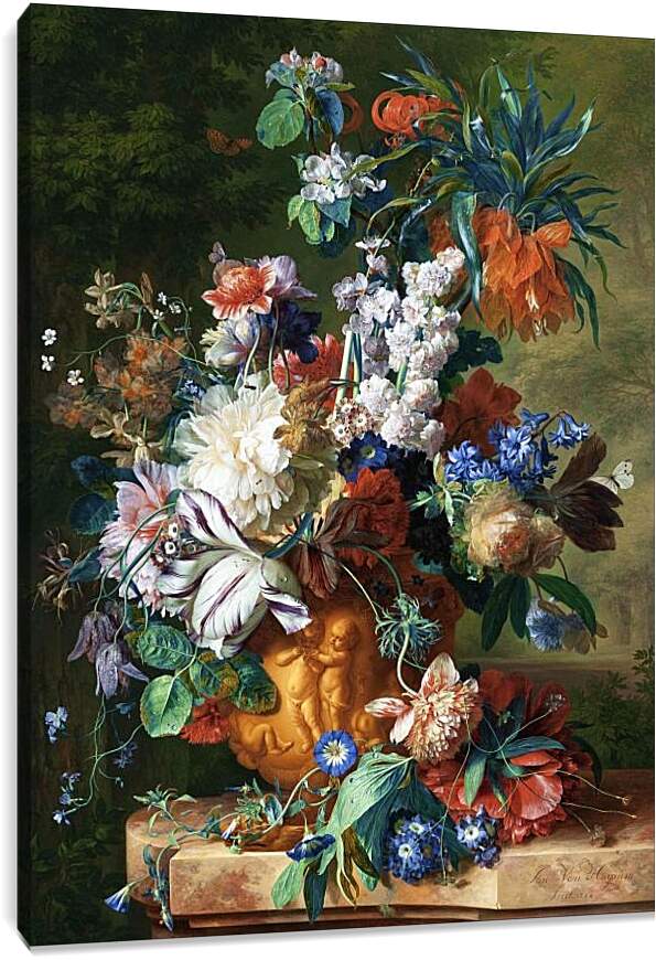 Постер и плакат - Букет цветов в урне. Ян ван Хёйсум