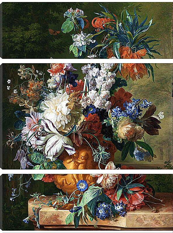 Модульная картина - Букет цветов в урне. Ян ван Хёйсум