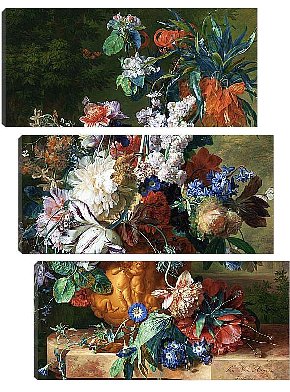 Модульная картина - Букет цветов в урне. Ян ван Хёйсум