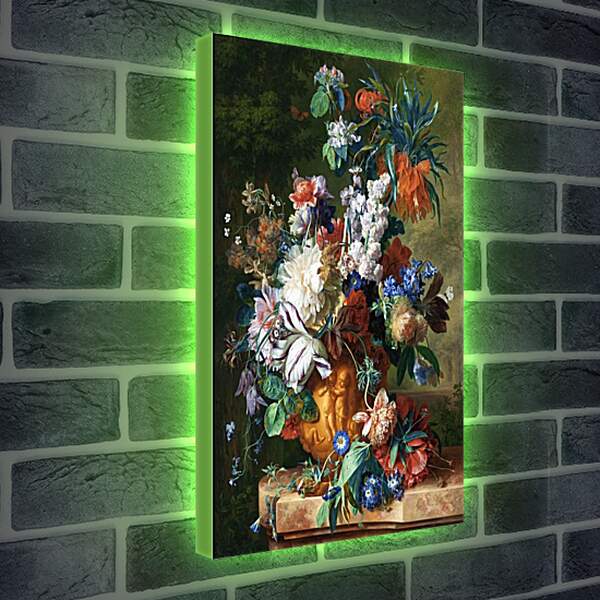 Лайтбокс световая панель - Букет цветов в урне. Ян ван Хёйсум