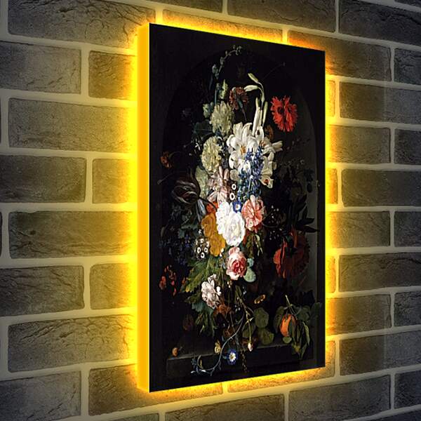 Лайтбокс световая панель - Букет цветов. Ян ван Хёйсум