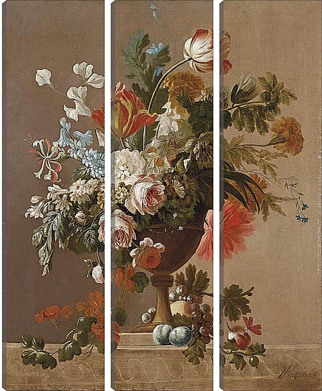 Модульная картина - Ваза с цветами. Ян ван Хёйсум
