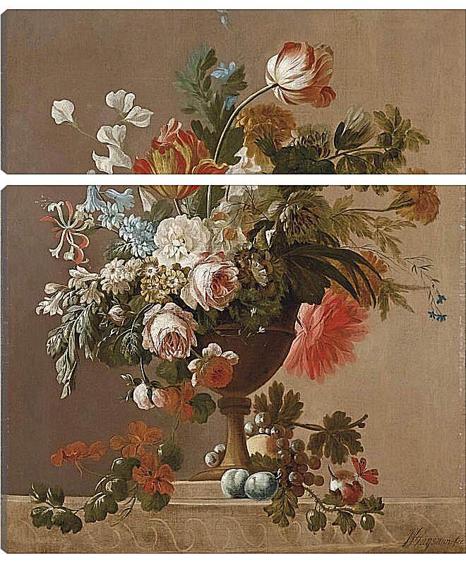 Модульная картина - Ваза с цветами. Ян ван Хёйсум