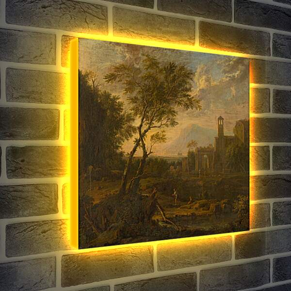 Лайтбокс световая панель - Итальянский пейзаж. Ян ван Хёйсум