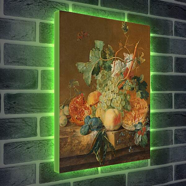 Лайтбокс световая панель - Натюрморт с фруктами. Ян ван Хёйсум