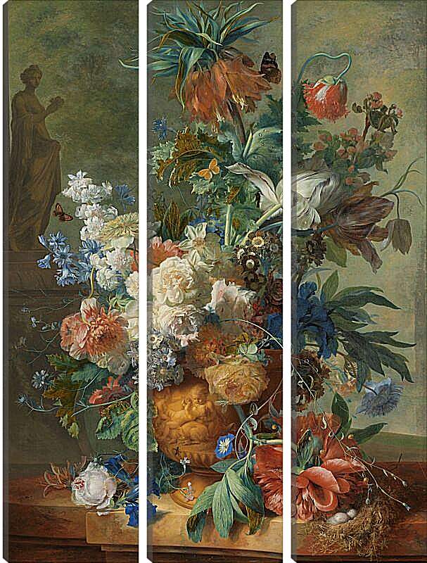 Модульная картина - Натюрморт с цветами. Ян ван Хёйсум