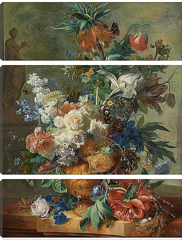 Модульная картина - Натюрморт с цветами. Ян ван Хёйсум